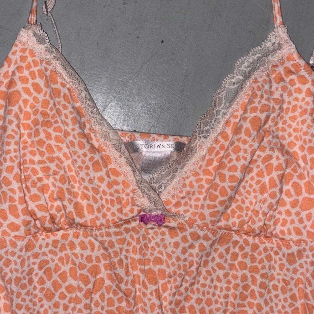 Victoria's Secret VTG Y2K animal print Babydoll Lace trim mini slip dress SZ.S - Picture 3 of 9